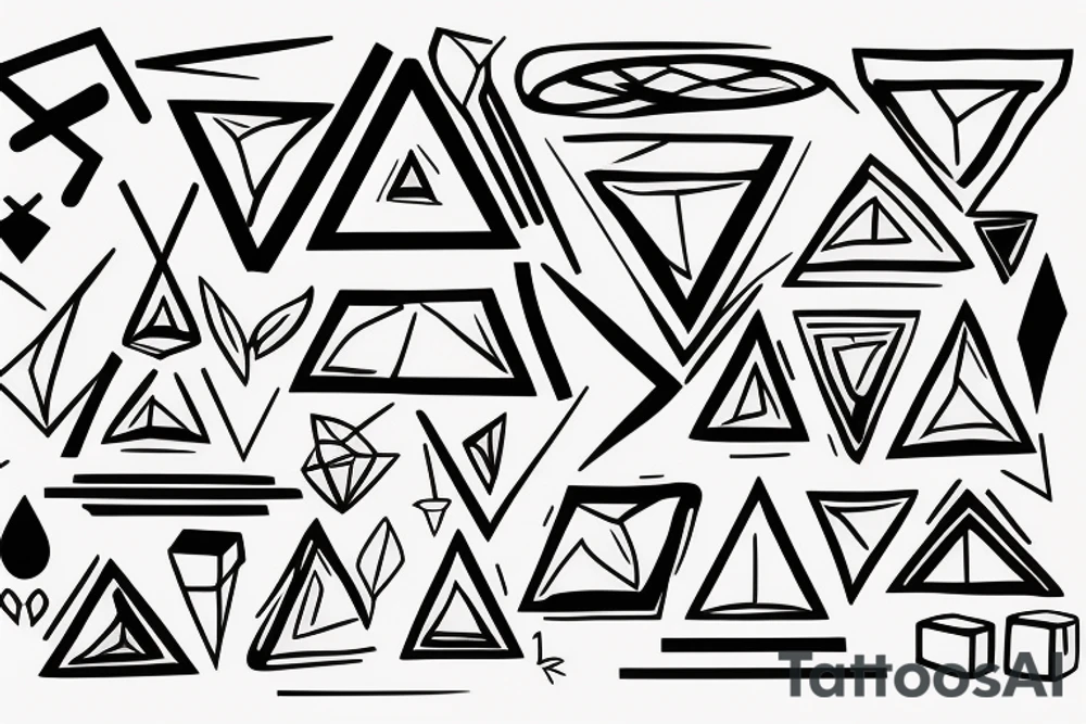 Triangle with life inside of it tattoo idea