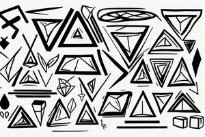 Triangle with life inside of it tattoo idea