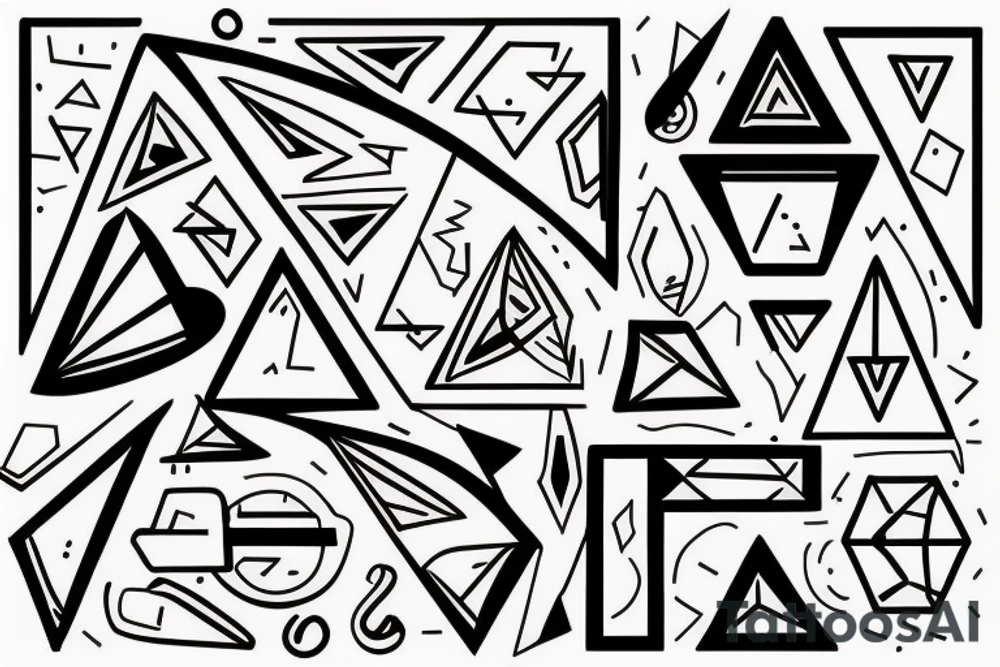 Triangle with life inside of it tattoo idea
