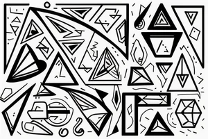 Triangle with life inside of it tattoo idea