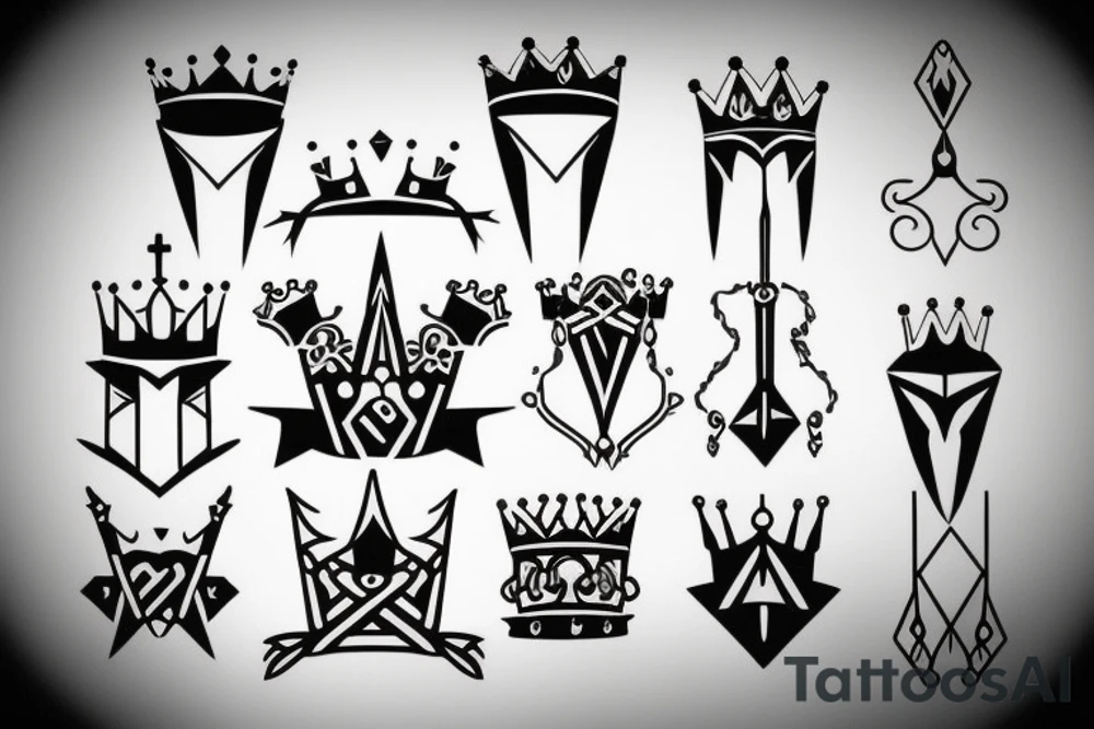 kingdom hearts crown tattoo idea