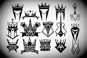 kingdom hearts crown tattoo idea