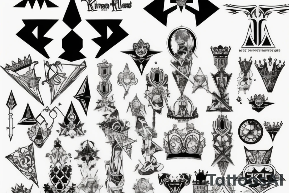 kingdom hearts crown tattoo idea