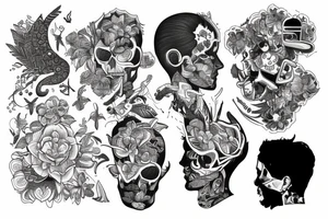 A human overthinking and overanalyzing tattoo idea