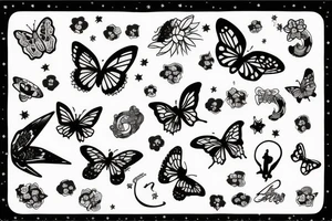 Buttefly in space tattoo idea