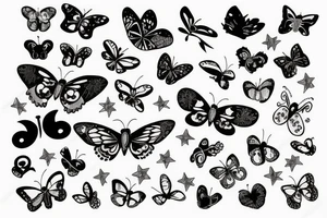 Buttefly in space tattoo idea