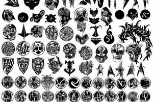 Gothic Numbers all 13, 16, & 19 tattoo idea