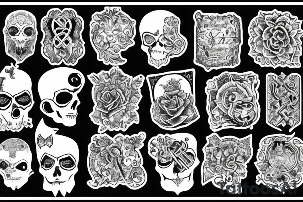 Gothic Numbers all 13, 16, & 19 tattoo idea