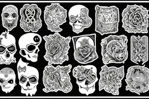 Gothic Numbers all 13, 16, & 19 tattoo idea