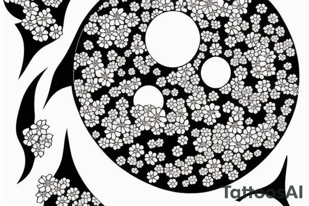 cherry blossoms with moon phases for sternum tattoo idea cherry blossoms with moon phases for sternum tattoo idea
