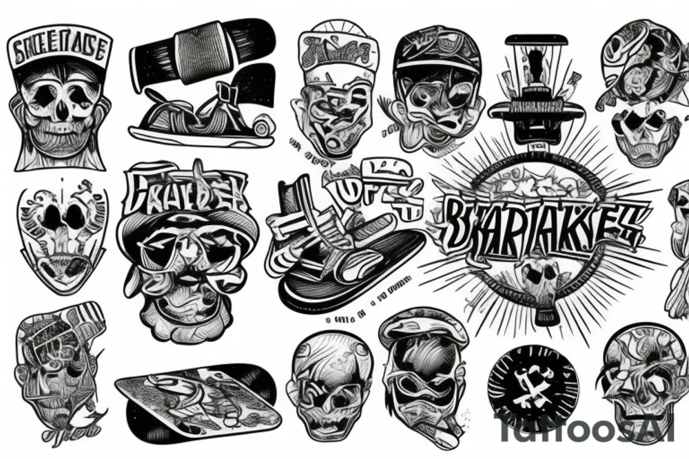 skateboard tattoo idea