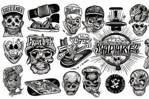 skateboard tattoo idea