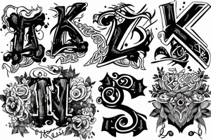 Tattoo with letter V and U tattoo idea