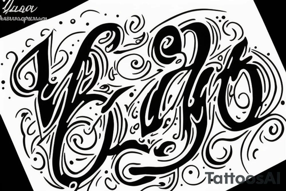 Tattoo with letter V and U tattoo idea