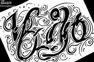 Tattoo with letter V and U tattoo idea
