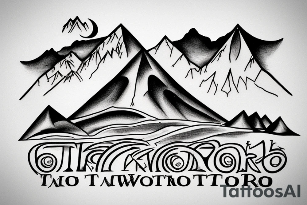 It’s the shape of El Toro Mountain in Morgan Hill with some surroundings at the bottom of it and nothing in the background but the mountain tattoo idea