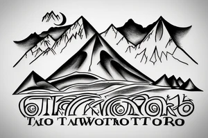 It’s the shape of El Toro Mountain in Morgan Hill with some surroundings at the bottom of it and nothing in the background but the mountain tattoo idea