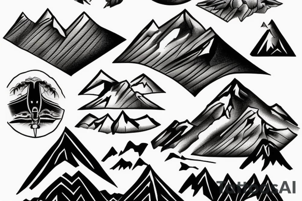 It’s the shape of El Toro Mountain in Morgan Hill with some surroundings at the bottom of it and nothing in the background but the mountain tattoo idea