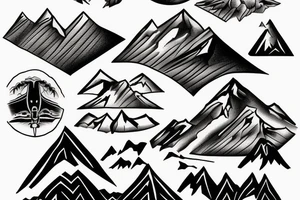 It’s the shape of El Toro Mountain in Morgan Hill with some surroundings at the bottom of it and nothing in the background but the mountain tattoo idea