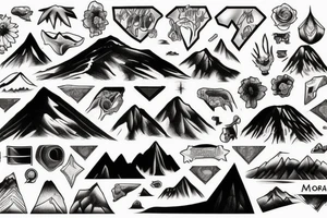It’s the shape of El Toro Mountain in Morgan Hill with some surroundings at the bottom of it and nothing in the background but the mountain tattoo idea