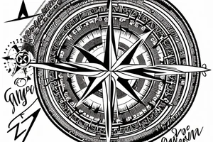 A compass, with the words "everything happens for a reason" written around the outer edge. tattoo idea