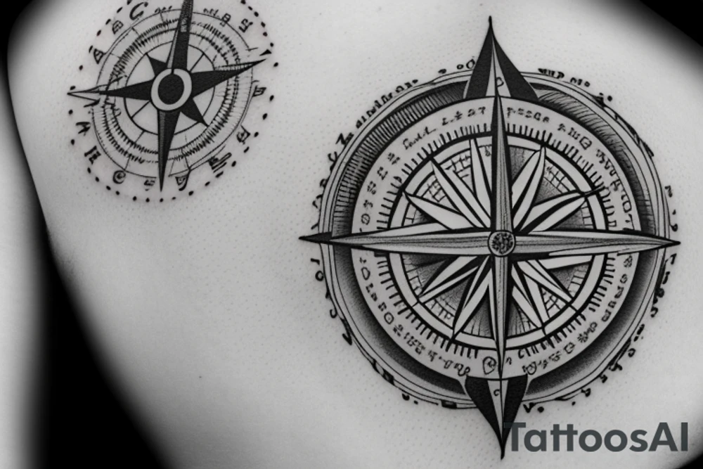 A compass, with the words "everything happens for a reason" written around the outer edge. tattoo idea