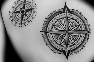 A compass, with the words "everything happens for a reason" written around the outer edge. tattoo idea