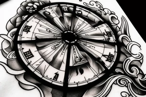 The passage of time in a baroque window. tattoo idea