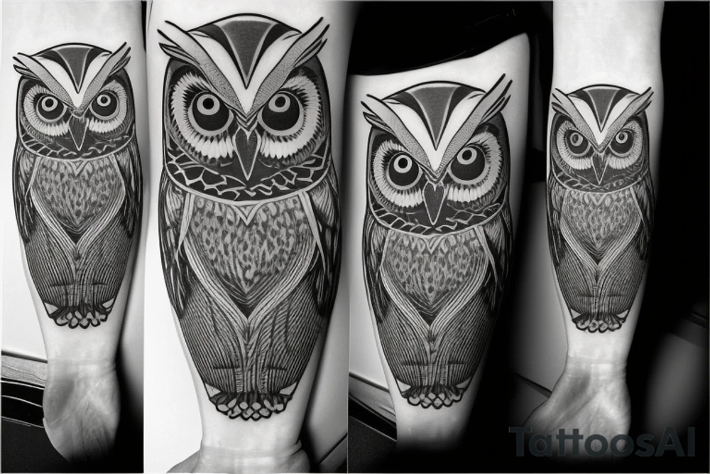 Owls wearing suits. tattoo idea