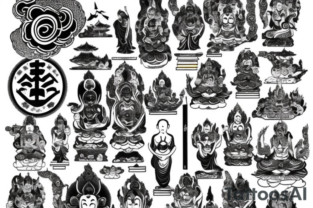Buddhist Hell tattoo idea