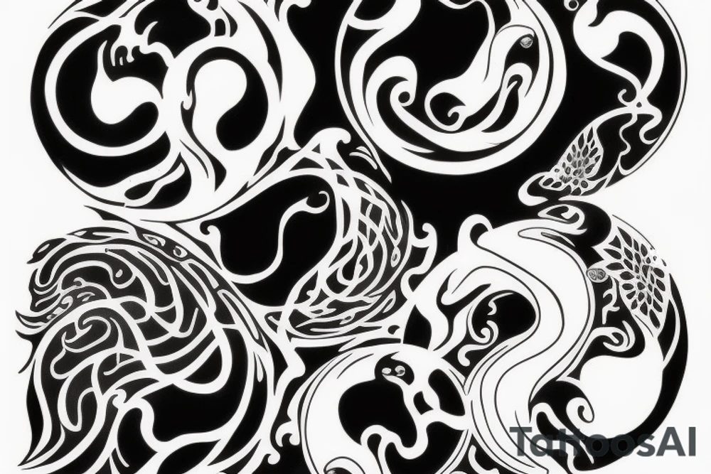 Bleeding ying and yang tattoo idea