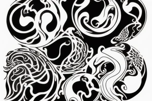 Bleeding ying and yang tattoo idea