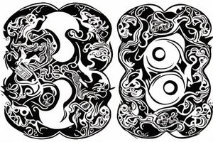 Bleeding ying and yang tattoo idea