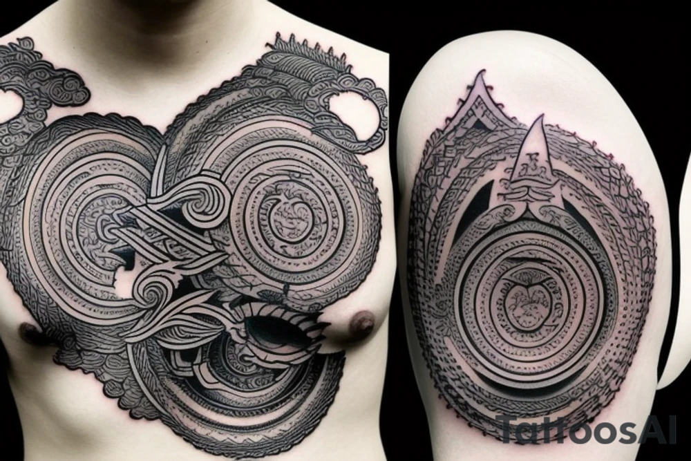 Buddhist Hell pattern tattoo idea