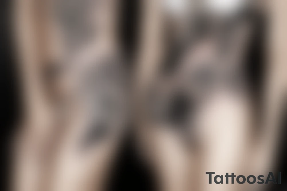 Sexy woman in black thong tattoo idea