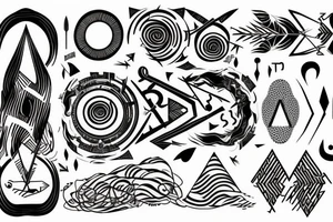 Fusion of Golden ratio and arrow tattoo idea