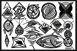 Fusion of Golden ratio and arrow tattoo idea