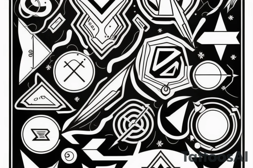 Fusion of Golden ratio and arrow for arm tattoo idea