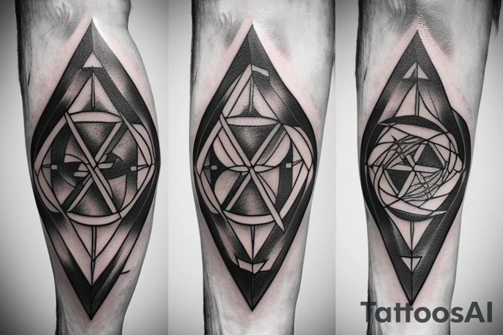 Fusion of Golden ratio and arrow for arm tattoo idea