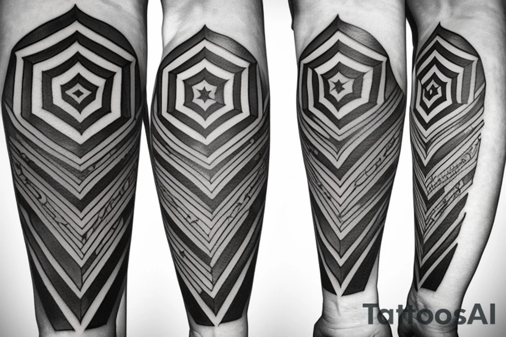 Fusion of Golden ratio and arrow for arm tattoo idea