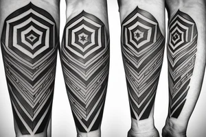 Fusion of Golden ratio and arrow for arm tattoo idea