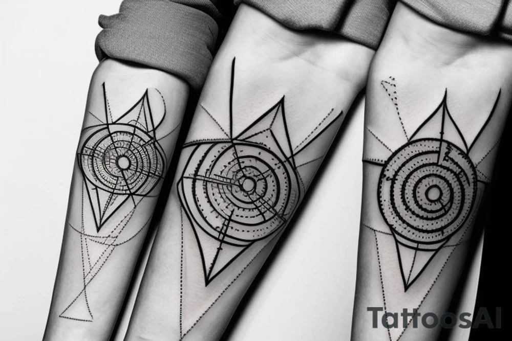 Fusion of Golden ratio and arrow for arm tattoo idea