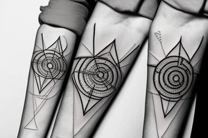 Fusion of Golden ratio and arrow for arm tattoo idea