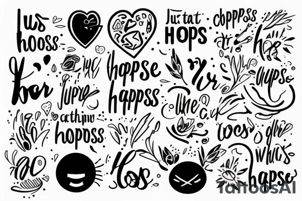 just the text “choose happiness” tattoo idea