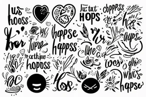 just the text “choose happiness” tattoo idea