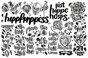 just the text “choose happiness” tattoo idea