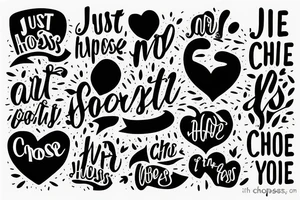 just the text “choose happiness” tattoo idea