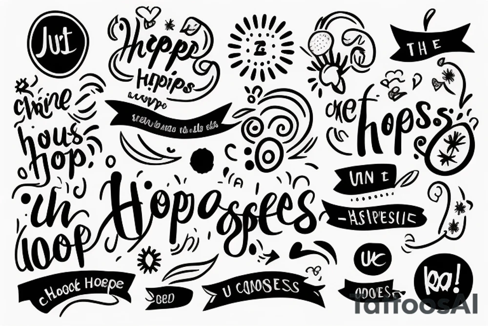 just the text “choose happiness” tattoo idea
