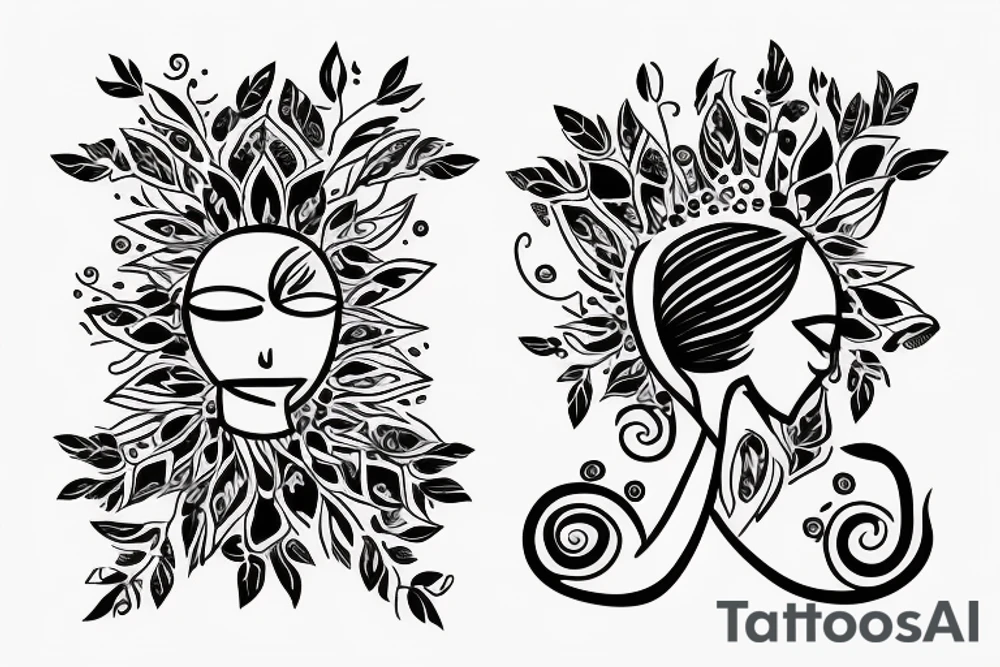 A person helping another person With mental health tattoo idea