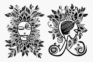 A person helping another person With mental health tattoo idea